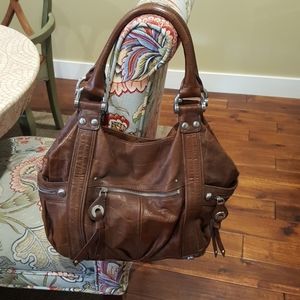 Leather B Makowsky handbag